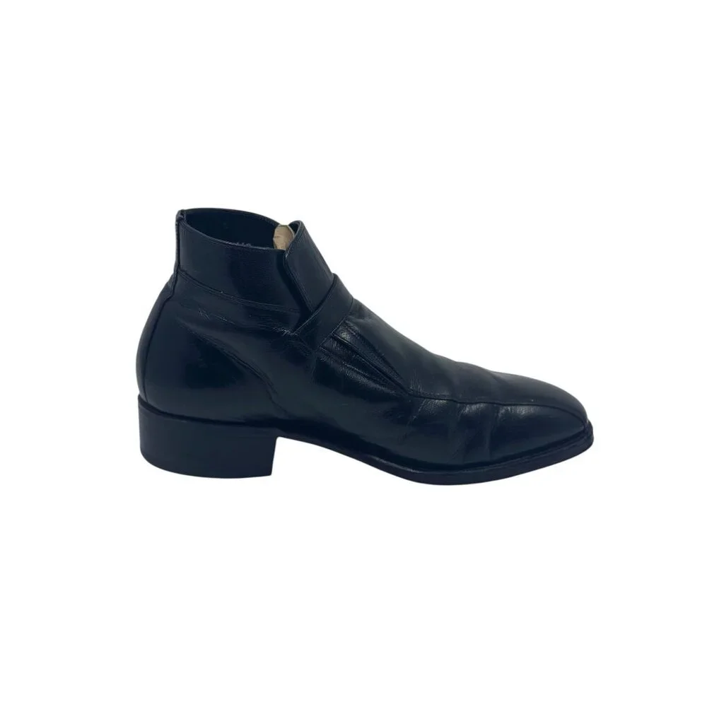Vintage Florsheim Imperial 92142 Black‎ Leather Dress Drake Boots Size 7.eee USA